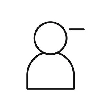 Editable remove user line icon. Vector illustration isolated on white backgro Stock Illustration