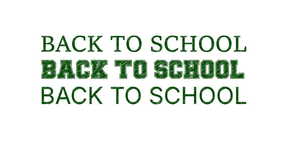 Editable retro chalk board text effect with back to school theme. Perfect for Stock Illustration