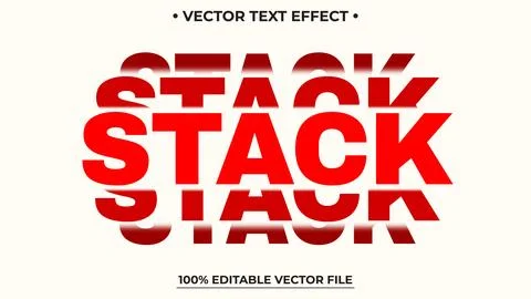 Editable Retro Offset Layered Text Effect Stock Illustration