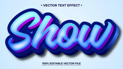 Editable Retro Vintage Blue Text Effect Lettering graphic style イラスト素材