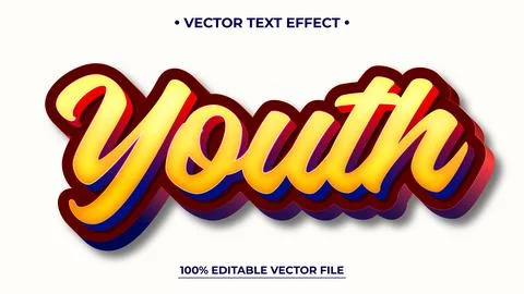 Editable Retro Vintage Bold Text Effect Lettering graphic style イラスト素材