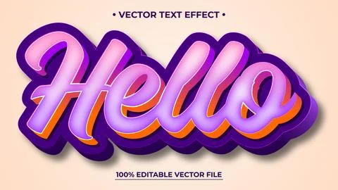 Editable Retro Vintage Text Effect Lettering graphic style Stock Illustration