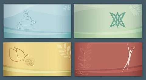 Editable Set template poster banner -spa - beauty - holistic - welfare logo Stock Illustration