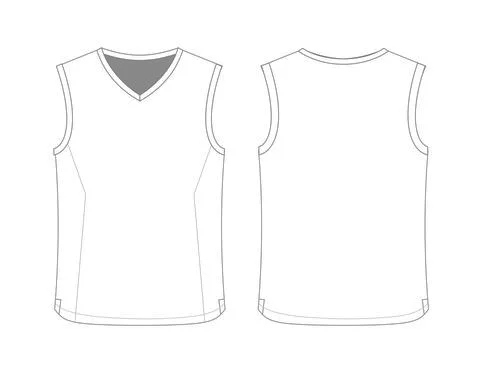 Editable Sketch Illustration Vector Design, Cricket Shirt Digital Cloths Stock Illustration