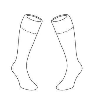 Editable Sketch Illustration Vector Graphic, Digital Cloths Socks Graphic Design Stock Illustration