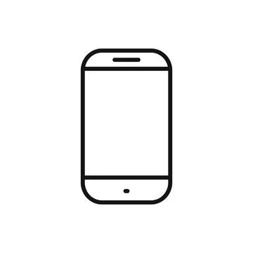 Editable smartphone line icon. Vector illustration isolated on white backgrou Stock Illustration
