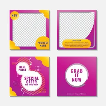 Editable Social Media Post Template. Elegant Sale and Discount Promo Web Ba.. Stock-Illustration