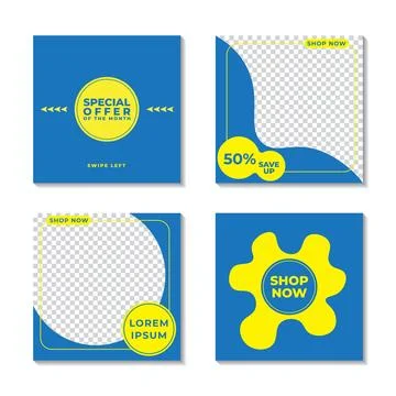 Editable Social Media Post Template. Elegant Sale and Discount Promo Web Ba.. Stock-Illustration