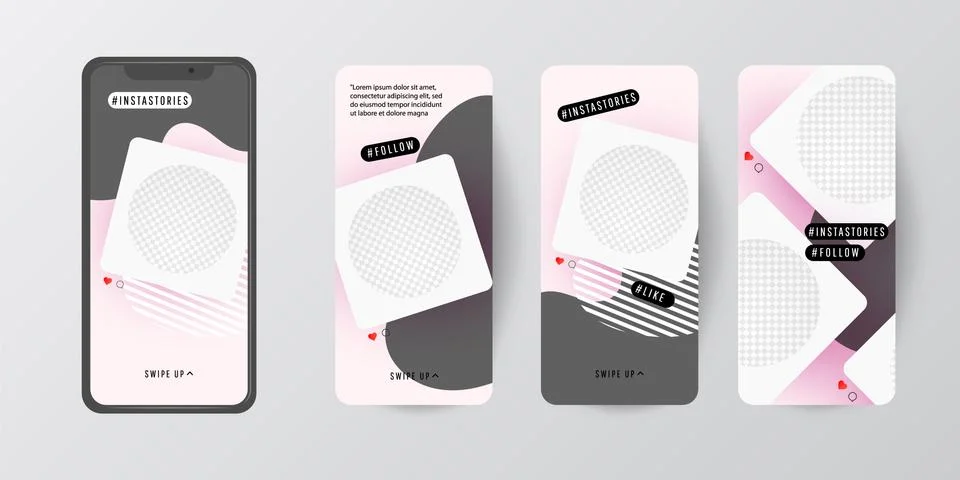 Editable Stories template. Streaming. Stock-Illustration