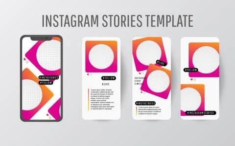 Editable Stories template. Streaming. Stock Illustration
