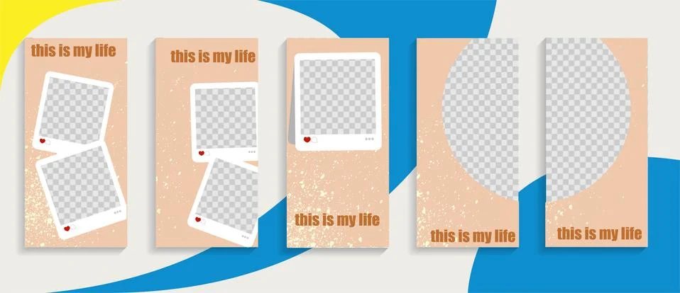 Editable Stories template. Streaming. Vector illustration eps 10. Stock Illustration