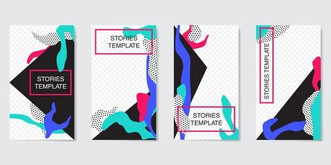 Editable Stories template. Streaming.Creative people collection. Illustrazione stock