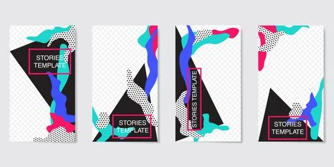 Editable Stories template. Streaming.Creative people collection. Illustrazione stock