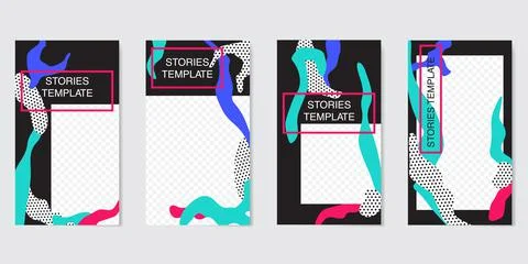 Editable Stories template. Streaming.Creative people collection. イラスト素材