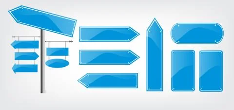Editable street signs Stock Illustration