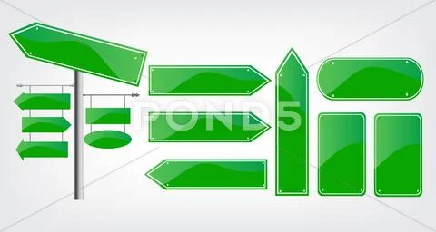 Editable street signs Stock Illustration