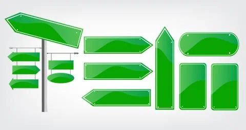 Editable street signs Stock Illustration