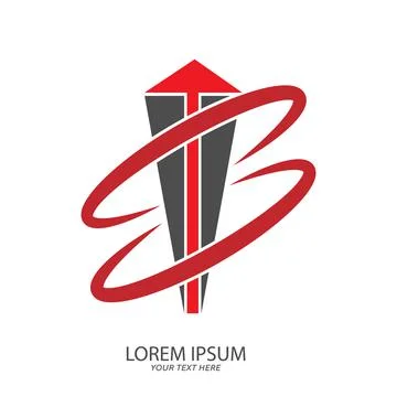 Editable template for a logo, emblem or brand of a company. Simple vector ill Stock Illustration