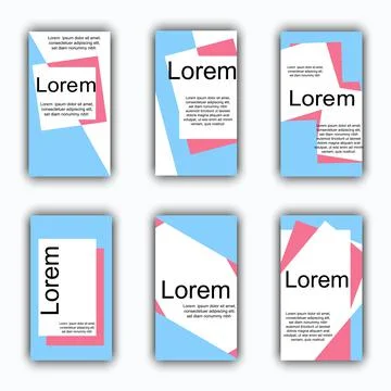 Editable template for social networks and for fashion brand promotion on web  Stock Illustration