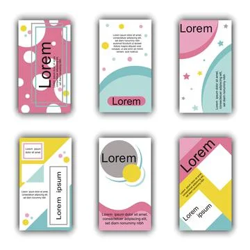 Editable template for social networks. Instagram Stories Stock Illustration