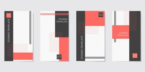 Editable template for Stories and Streaming. Stock Illustration