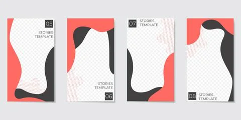 Editable template for Stories and Streaming. Illustrazione stock