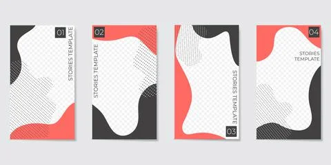 Editable template for Stories and Streaming. Illustrazione stock