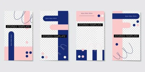 Editable template for Stories and Streams. イラスト素材