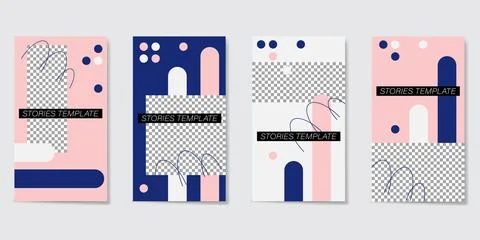 Editable template for Stories and Streams. Illustrazione stock