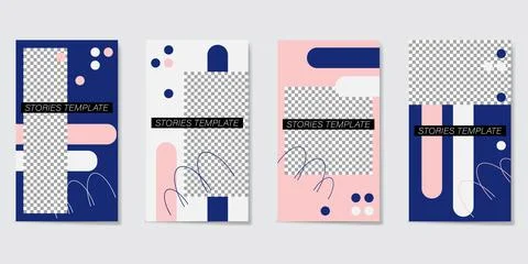 Editable template for Stories and Streams. Stock Illustration