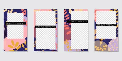 Editable template for Stories and Streams. Illustrazione stock