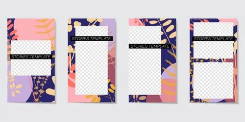Editable template for Stories and Streams. Illustrazione stock