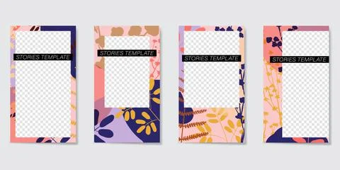 Editable template for Stories and Streams. イラスト素材