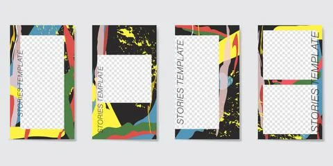 Editable template for Stories and Streams. イラスト素材