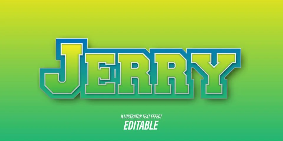 Editable text with 3D effects themed young and strong, used for promotional boar Stock Illustration