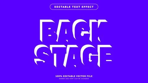 Editable text effect 3d font style bold shadow suitable for poster design Stock Illustration