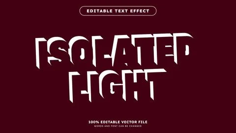Editable text effect 3d font style bold shadow suitable for poster design Illustrazione stock