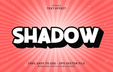 Editable text effect, 3D Shadow style Stock Illustration