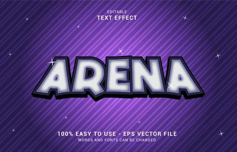 Editable text effect, Arena style Stock Illustration