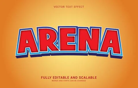 Editable text effect, Arena style Stock Illustration