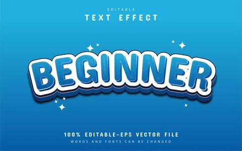 Editable text effect - beginner Stock Illustration