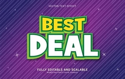 Editable text effect, Best Deal style Stock Illustration