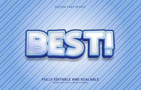 Editable text effect, Best style Stock Illustration
