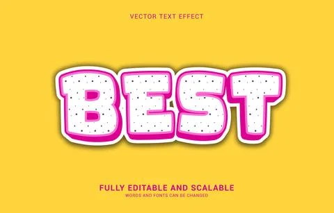 Editable text effect, Best style Stock Illustration