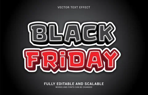 Editable text effect, Black Friday style Stock Illustration