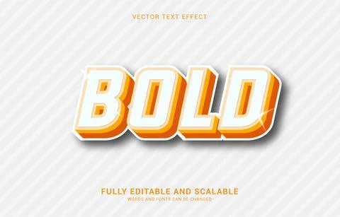 Editable text effect, Bold style Stock Illustration