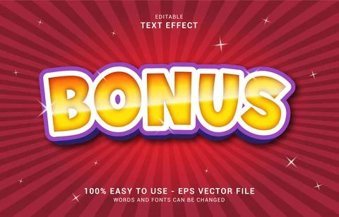 Editable text effect, Bonus Cartoon style Stock Illustration