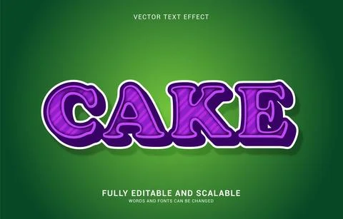 Editable text effect, Cake style Stock Illustration