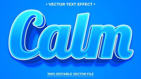 Editable text effect Calm Colorful Gradient Bold template style premium vecto イラスト素材