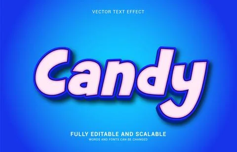 Editable text effect, Candy style Stock Illustration
